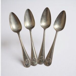 Lot of 4 Vintage Silver-plated Souvenir Spoons from Wm. Rogers & Son AA